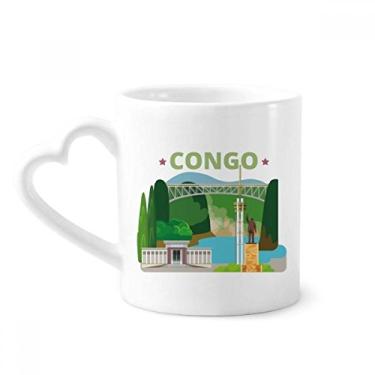 Imagem de Caneca do Congo da Estátua da Cidade Caneca de Café Cerâmica Copo de Coração de Vidro