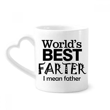 Imagem de Caneca para o Dia dos Pais Best Father Quote Coffee Ceramic Drinkware Copo de coração de vidro