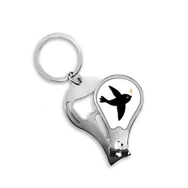 Imagem de Cortador de unha com coração e citação Lover Bird Heart Cutter abridor chaveiro tesoura