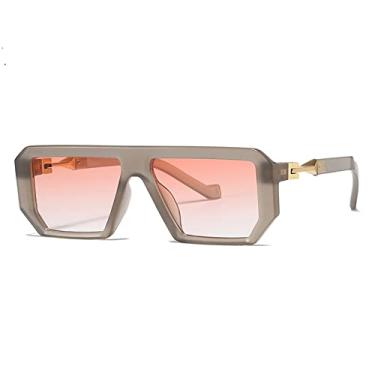 Imagem de Óculos de Sol Quadrados Moda Uma Peça Para Homens Vintage Liga Gradiente Condução Óculos de Sol Mulheres Elegantes Tons Uv400,3, Tamanho Único