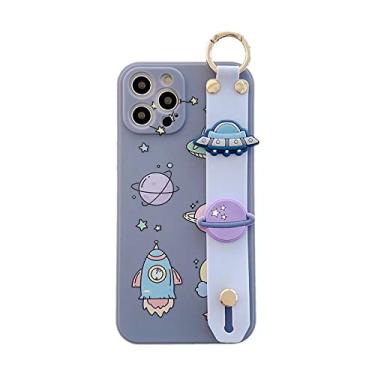 Imagem de Nave espacial astronauta alça de pulso cordão estojo macio para iphone 13 12 pro max 12 mini x xr xs 11 pro max 6s 7 8 plus se 2020 capa, a, para iphone xs