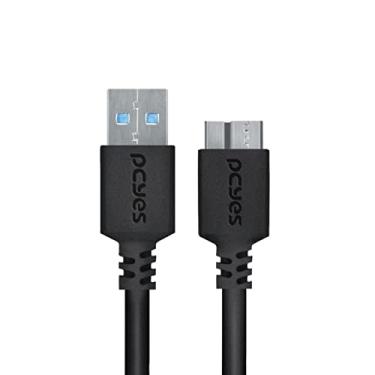 Imagem de CABO PARA HD EXTERNO USB A 3.0 MACHO PARA MICRO USB B 3.0 (10 PINOS) MACHO 28AWG PURO COBRE 5 METROS - PUAMCM3-5, PCYES, 29296
