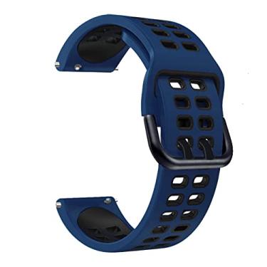 Imagem de TTUCFA Pulseiras de relógio inteligente de silicone de 22 mm para Samsung Galaxy Watch3 3 45mm 46mm Pulseira respirável Gear S3 Pulseira (Cor: Cor I, Tamanho: Relógio 46mm)