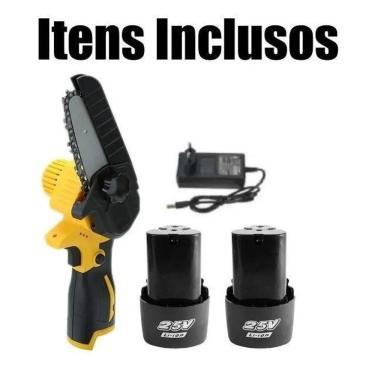 Imagem de Podador De Galhos 2 Baterias Mini Serra Eletrica 25V 800W
