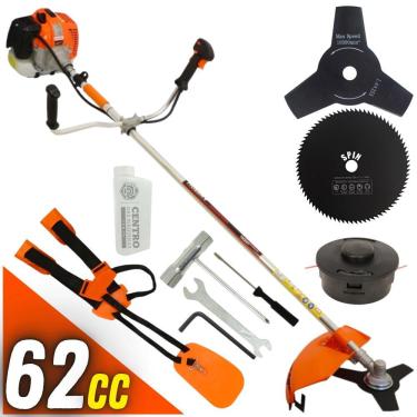 Imagem de Roçadeira Lateral À Combustão Vulcan Vr620h 2t 62cc 3hp 10500rpm Profissional Com Lâmin...