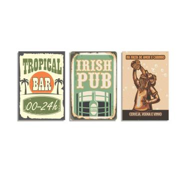 Imagem de Kit Quadro Decorativo Gamer Geek 3 Peças Und 003 20x30cm