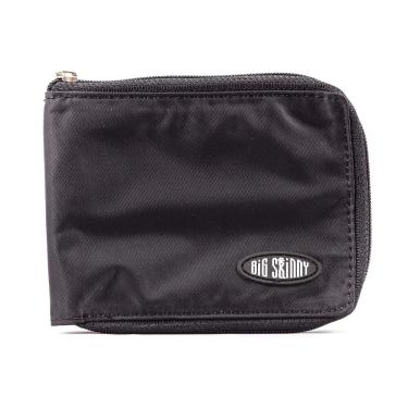 Imagem de Big Skinny Carteira masculina fina com zíper, capacidade para até 25 cartões, preta