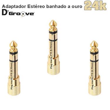Imagem de Kit de 3 Plugues adaptador P2/P10 estéreo 24k - Máximo limpeza de sinal