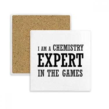 Imagem de Chemistry Expert Games Tapete de copo quadrado para caneca com subplaca suporte de pedra isolante