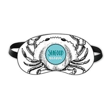 Imagem de Capa de sombra macia para olhos com desenho de caranguejo com ilustração de organismo marinho