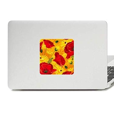 Imagem de Adesivo de vinil para laptop com flores em lona, pintura de plantas, decalque de milho para decoração de PC