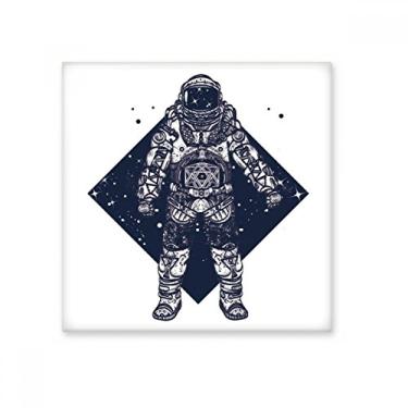 Imagem de Astronauta Estrelas Universo Padrão Arte Cerâmica Azulejo Brilhante Decalque Pedra Adorna Tijolo Vitrificado