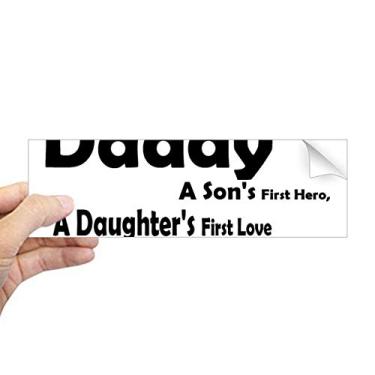 Imagem de DIYthinker Adesivo de para-choque retangular com citação Love Hero Daddy Festival