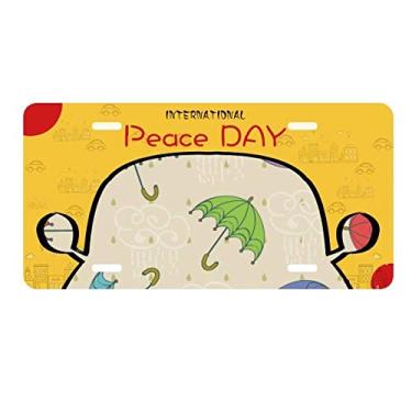 Imagem de DIYthinker Placa de carro Umbrella Cloud Rain Drip Sun Decoração de carro Dia da Paz