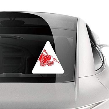 Imagem de DIYthinker Lanterna chinesa padrão de lótus vermelho adesivo para carro motocicleta bicicleta bagagem decalque