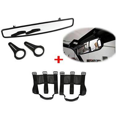 Imagem de NBX- (UTV-009+022) UTV Espelho retrovisor de corrida de 4,4 cm com braçadeira compatível com Polaris RZR800 XP900 XP1000