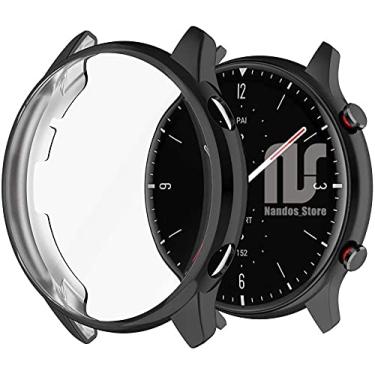 Imagem de Case capa bumper NSmart de proteção compatíveis com Amazfit GTR 2 / GTR 2e (GTR 2, Preto)
