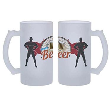 Imagem de 1 Caneca de Chopp Power Beer Presente Criativo cor:Branco