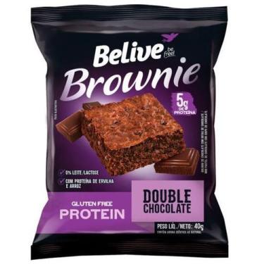Imagem de Brownie Protein Double Chocolate Belive Sem Açúcar E Sem Glúten - 40 G