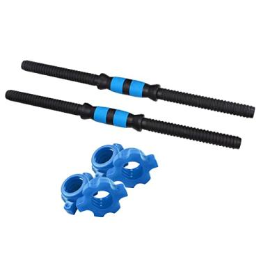 Imagem de Newmind Conjunto de halteres ajustável e prático para levantamento de halteres para escritório, esportes, treinamento, fitness, mulheres, 40 cm, porca de barra de halteres