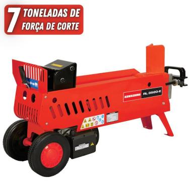 Imagem de Rachador De Lenhas Kawashima RL3520E Monofásico Elétrico 3HP 15A 220V 3400rpm 2 Pólos Com Corte de 7 Toneladas Para Toras de Até 32cm de Diâmetro