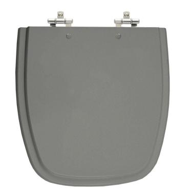 Imagem de Assento Sanitário Versato/Fit Cinza Pérola (Escuro) Tampa para Vaso Celite em Madeira Laqueada