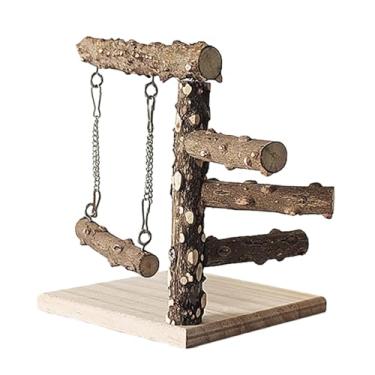 Imagem de Generic Poleiro de pássaros suporte de mesa poleiros de pássaros varas de madeira gaiola brinquedos ginásio playground para periquitos calopsitas lovebirds, estilo a