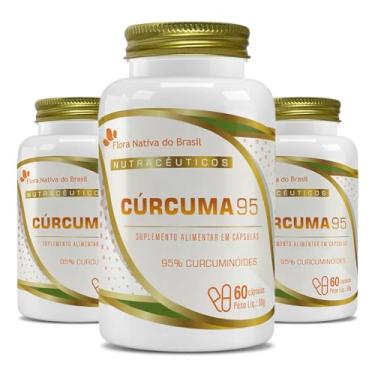 Imagem de Kit Curcuma 95% Curcuminoides 500mg 3x 60 Capsulas - Flora Nativa