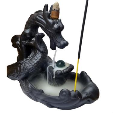 Imagem de Incensário Cascata e Vareta Dragão Backflow Cascata Refluxo Fumaça invertida Meditação