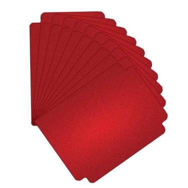 Imagem de Esquirla 10x divisores de cartão comercial com abas divisores de página de cartão padrão à prova d'água separador de cartão de jogo para cartão de jogos, Vermelho