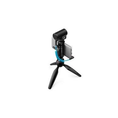 Imagem de Microfone Supercardioide Sennheiser, Compacto, Direcional, Kit Mobile MKE 200: Clip para Smartphone + Mini Tripé, Preto - 509256