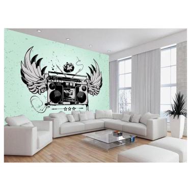 Imagem de Papel De Parede 3D Musica Toca Fita Retrô Tape 3,5M Mus41