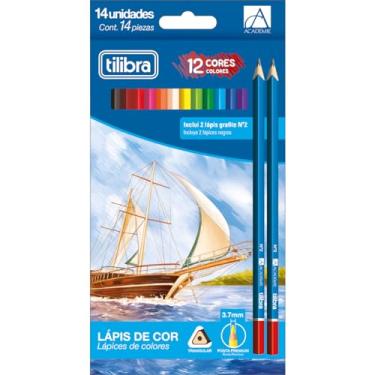 Imagem de Tilibra - Lápis de Cor Triangular, Académie, 12 Cores