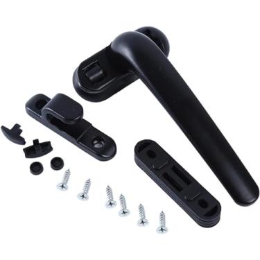 Imagem de Maçanetas de janela, alças de sucção para banheiro, maçaneta de janela universal, fechadura de janela, maçaneta de roda, hardware preto, suprimentos de móveis, maçanetas de porta e janela, p