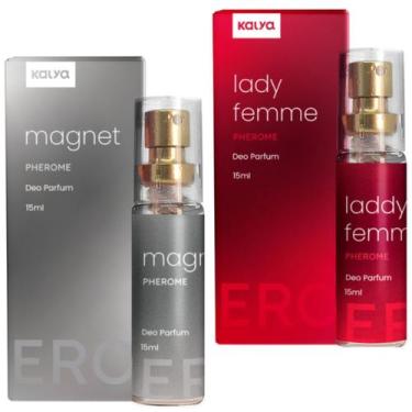 Imagem de Perfume Feminino E Masculino Magnet Lady Femme Kit Com 2 - Kalya