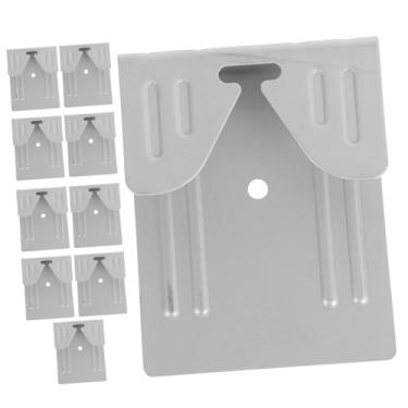 Imagem de OSALADI 10 Pcs Gancho Para Moldura De Espelho Clipes De Espelho Para Espelho Sem Moldura Cabides De Pratos Montagem De Espelho Montagem Em Espelho Palete Ferro Na Porta