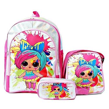 Imagem de Mochila LoL Splatter hairgoals Costas Lancheira Estojo Kit