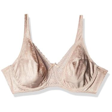 Imagem de Playtex Sutiã feminino Secrets com aro, levanta e suporta cobertura total, bojos sem forro, Concha de areia, 38DD