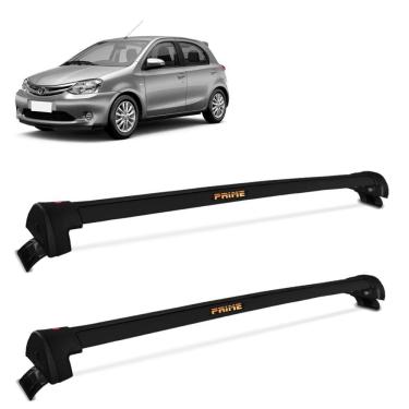 Imagem de Rack De Teto Travessa Toyota Etios 2013 a 2021 Alumínio Preto