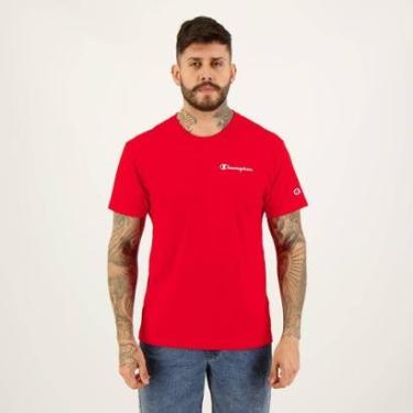 Imagem de Camiseta Champion Script Mini Logo Vermelha-Masculino