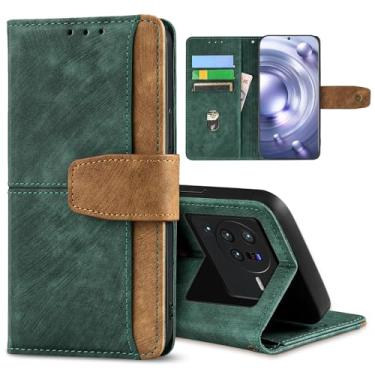 Imagem de GANGANPRO Coldre de celular de negócios de couro para Vivo Y200/V29e/V30 Lite, capa flip antiderrapante resistente a arranhões com suporte para cartão, capa carteira com suporte de 6,67 polegadas -