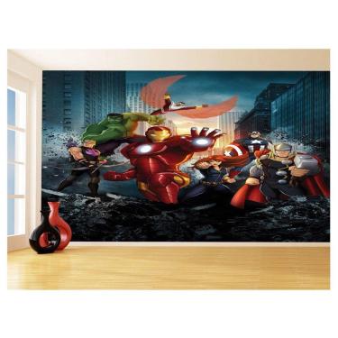 Imagem de Papel De Parede 3D Heróis Vingadores Desenho 3,5M Nhma301