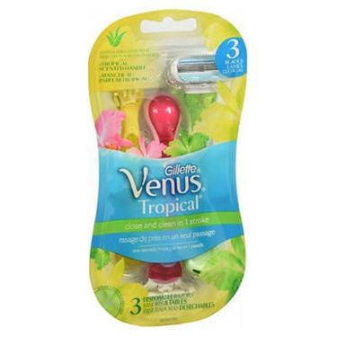 Imagem de Lâminas de barbear descartáveis Gillette Venus Tropical 3 cada da Gillette (pacote com 4)