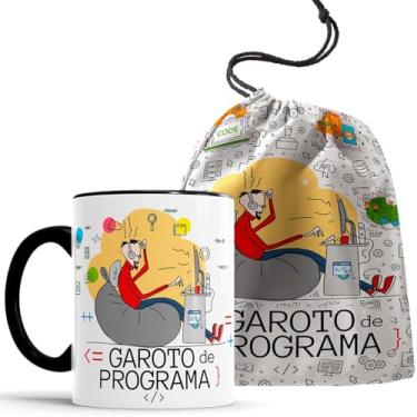 Imagem de Caneca Garoto De Programa desenvolvedor programação com saquinho