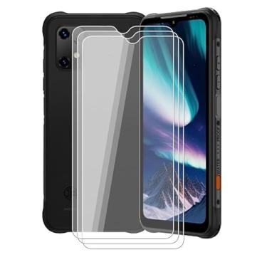 Imagem de AQGGIIXY [Pacote com 3] Película protetora de tela compatível com Umidigi Bison X20 (6,5 polegadas), vidro temperado, bordas de arco 2,5D, dureza 9, HD, sem bolhas para Umidigi Bison X20