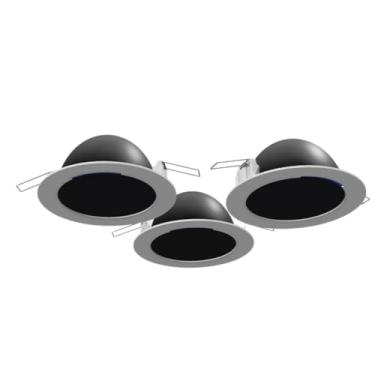 Imagem de Splin Kit com 3 unidades de Suporte Stand De Teto de Embutir para Amazon Alexa Speaker Echo POP - Modelo Light- Circular (branco) (3)