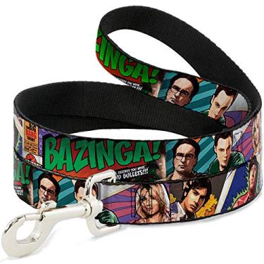 Imagem de Buckle-Down Coleira para cães The Big Bang Theory Comic Strip 1,8 m de comprimento 1,5 cm de largura, multicolorido (DL-6FT-WBBT005-N)
