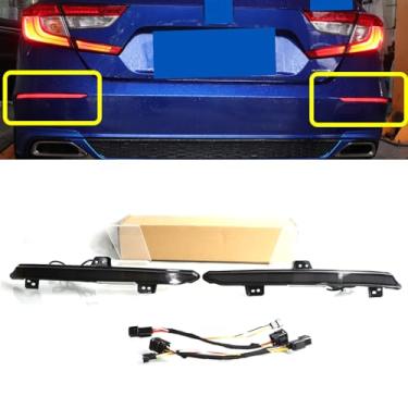 Imagem de KITOCARTOP Luzes refletoras de para-choque traseiro de LED adequadas para Honda Accord 2018-2022 conjunto de luz traseira com direção de LED/freio/seta, luz de neblina
