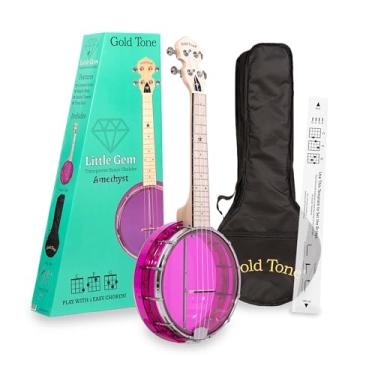 Imagem de Gold Tone Ukulele Little Gem, Ukulele de 4 cordas, direita, roxo (LG-A)