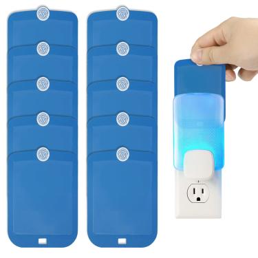 Imagem de Pacote com 10 cartuchos de refil compatíveis com armadilha de luz de insetos voadores Raid Essentials, cartuchos de recarga extra pegajosos para armadilha leve de insetos voadores para controle eficaz